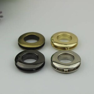 Gold Metal Curtain Grommets / Eyelets – #12 Size, 1-9/16" Inner Diameter, Pack Of 10, Lushes Curtains
