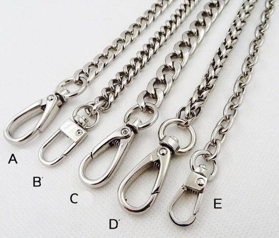 Taschengurte Zum Wechseln TASCHENKETTE SILBER, 120CM Trageriemen