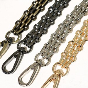 16mm Metal Thick Purse Chain Strap, Bag Handle Chain, Crossbody Handbag Strap, Chain Strap Clasp, Finished Shoulder Strap Chain High Quality image 1