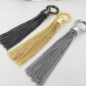 1Pcs Copper Jewelry DIY Necklace Pendant Accessories, Handbag Tassel Charms, Key Ring Bag Chain Supply, Car key Findings, Purse Wallet Charm image 1