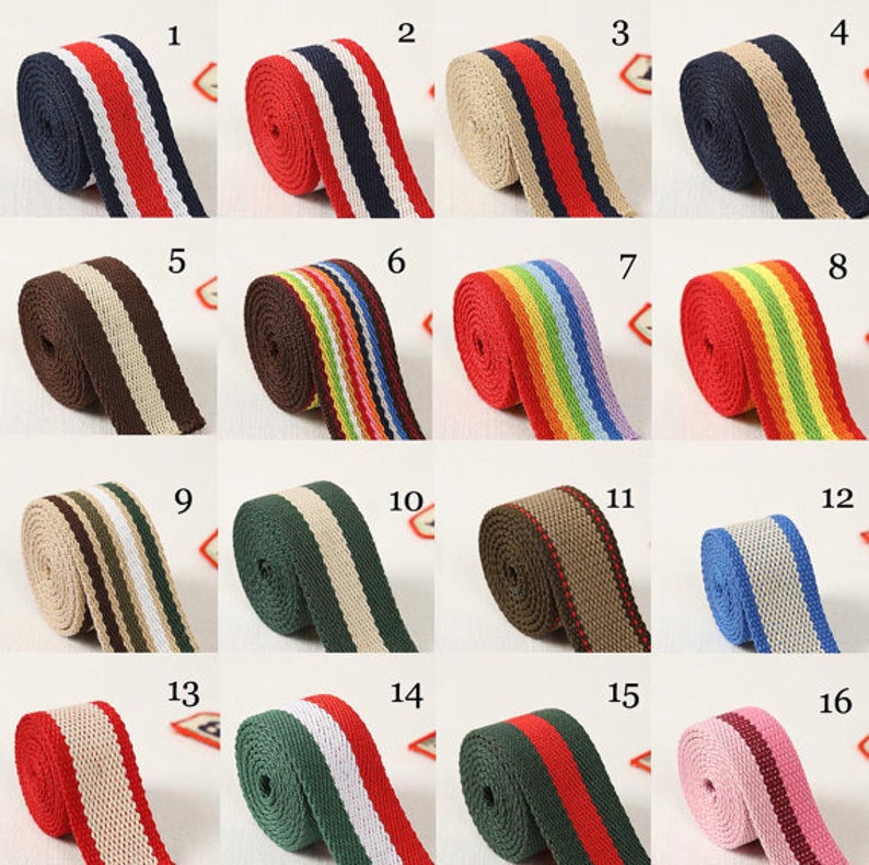 5 Yards3.8cm/1.5 Inch DIY Strap Tape Thick Woven Cotton Etsy