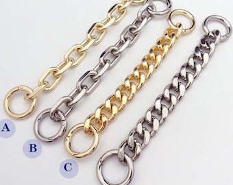 1pc Metal Chain for Extension, Extend Bag Handle With O Ring Clasp, Chain Strap Extender, Short Strap for Wallet Purse, Bag Decorative Chain