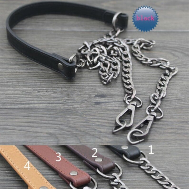1.8cm Leather Strap Replacement Crossbody Gun Black Chain Handbag Accessories Wallet Handle Metal Links Clutch Purse Buckles Strap Bag Chain image 1