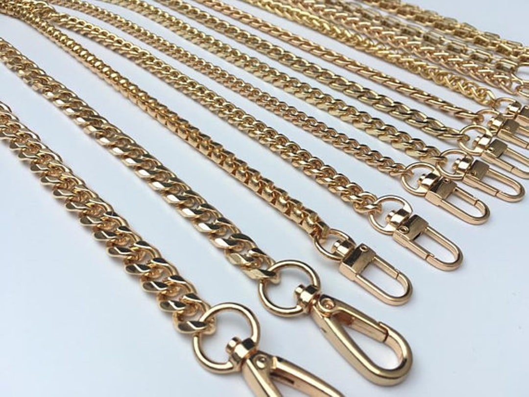 1pcs Golden Bag Chain, Metal Clasps Purse Strap Chain, Shoulder Bag