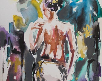abstract woman art etsy