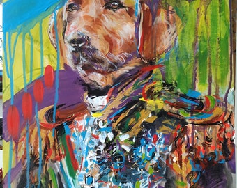 Altered Portrait,Animal Portrait,Dog Portrait,Altered Art,Maximal Art