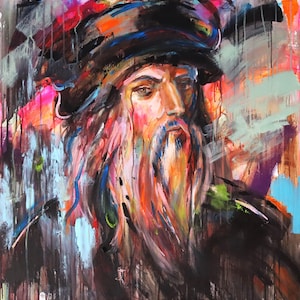 Leonardo da Vinci Painting Large Portrait Old Mastes Eclectic Art Portrait Art Famous Art Baroque Art Expressive Painting