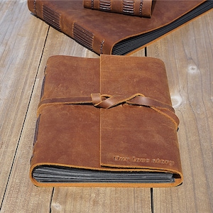 Libro degli ospiti in pelle, Libro degli ospiti rustico, Libro degli ospiti del matrimonio, Libro degli ospiti personalizzato, Carta bianca, Carta nera, Carta kraft, Album fotografico di matrimonio