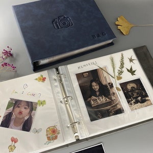 Álbum de fotos personalizado, álbum de recortes com fichário, para fotos de tamanhos diferentes, presentes personalizados