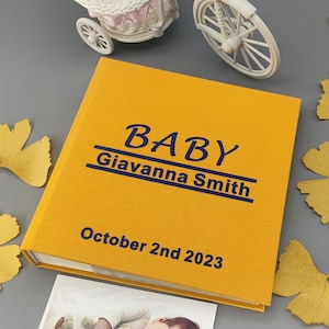 Slip in Photo Album, Personalized Baby Photo Book, Custom Album with sleeves, for 100/200/300 4x6 or 5x7 photos