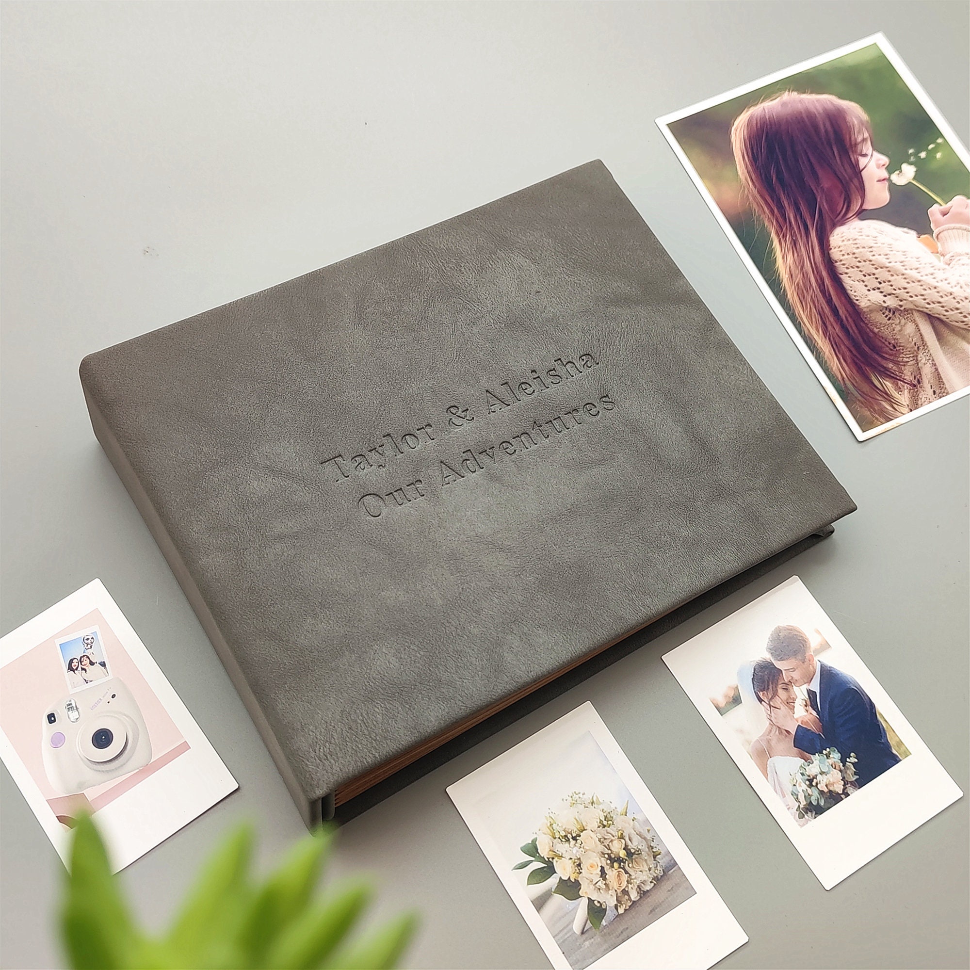 Photo Album 5x7 Photos - 120 Photos PU Leather Cover with Strong Elastic  Band, Small Photo Pictures Album Birthday Christmas Photo Albums Family