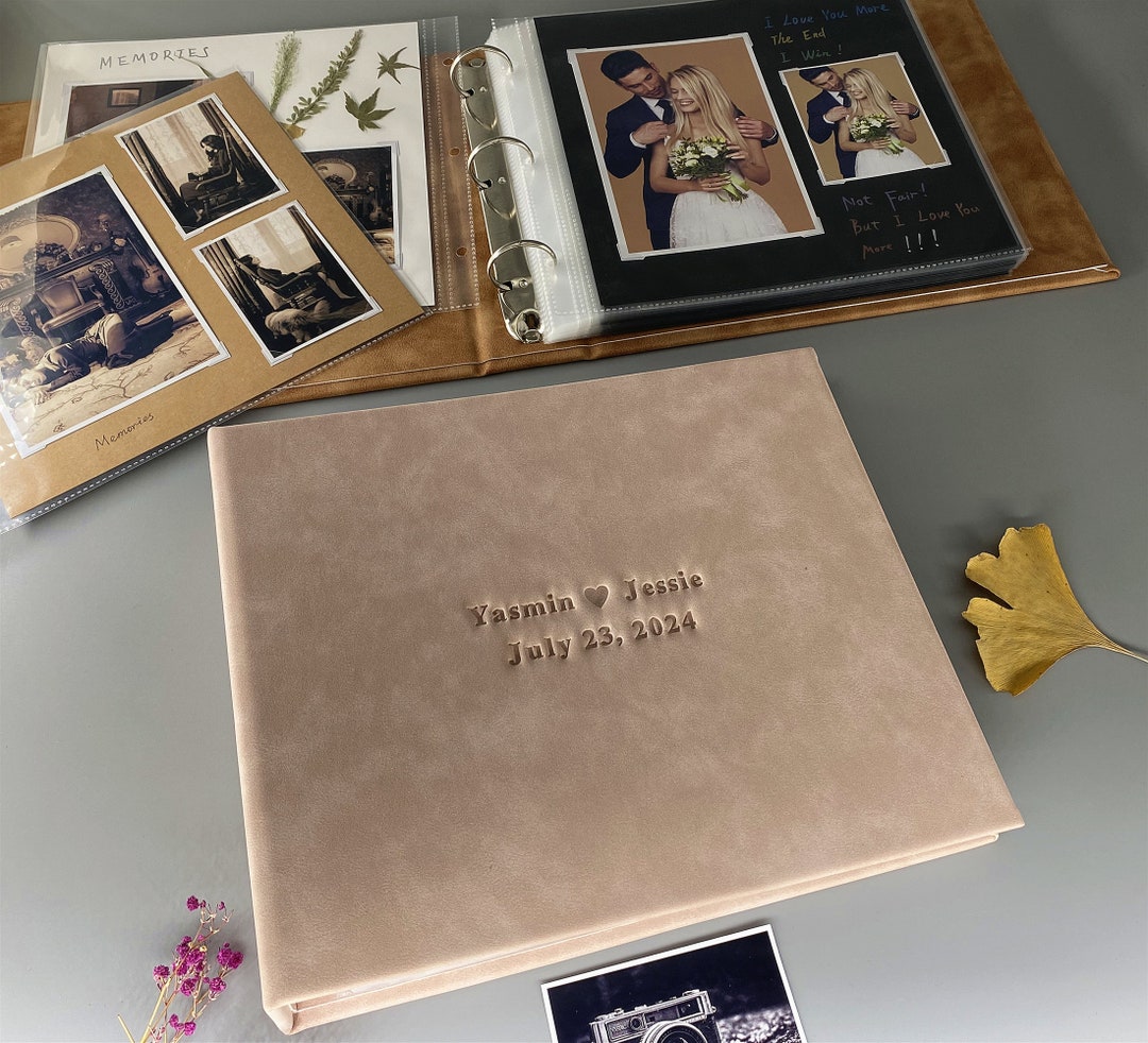 Personalized Photo Memory Book Refillable Photo Album Handmade 