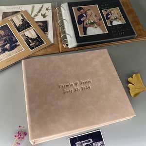 Personalized Photo Memory Book. Refillable Photo Album. Handmade Wedding Guest Book. Pocket Travel Photo Book. Multi purpose Scrapbook