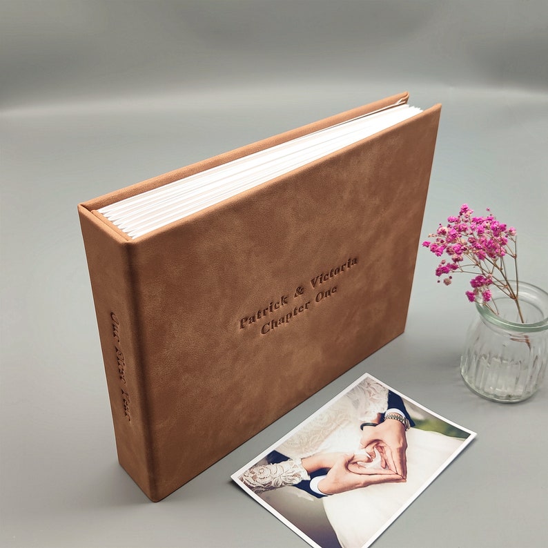 Personalisiertes Geschenk für ihn, Jahrestagsgeschenk für Männer, Unser erstes Jahrgeschenk, Scrapbook-Fotoalbum, Geschenk für sie, Frau, Freundin Bild 2