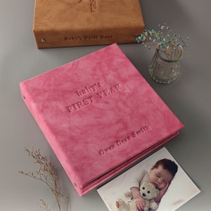 Personalized Welcome Baby Girl 8.5x11 Premade Scrapbook Binder Album Baby  Book Baby's First Year 