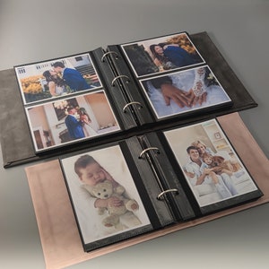 Personalized Wedding Photo Album, Album with Sleeves for 100-200 4x6 / 10x15cm Photos, Anniversary Album image 8