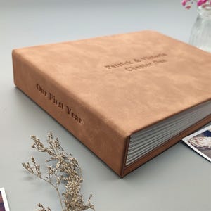 Personalized gift for him, Anniversary Gift for men, Our first year gift, Scrapbook photo album, Gift for her, Wife, Girlfriend, Husband