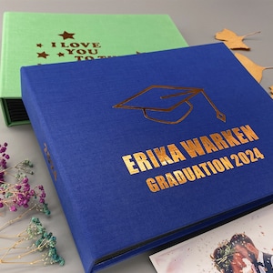 Personalized Scrapbook Photo Album as Graduation Gift, 2024 Graduation Party Guest Book High School College Gift for Her Him