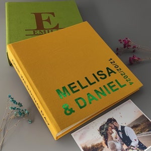 Slip in Photo Album, Personalized Wedding Album with sleeves, for 100/200/300 4x6 photos