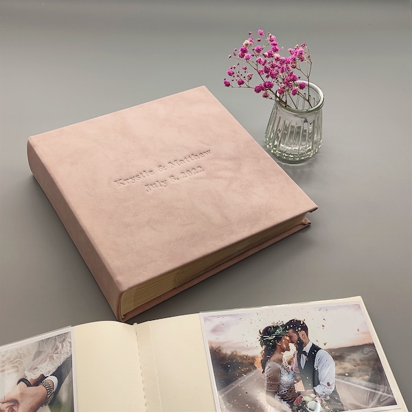 Personalisiertes Fotoalbum für 4x6 Fotos, Bilderalbum mit Hüllen