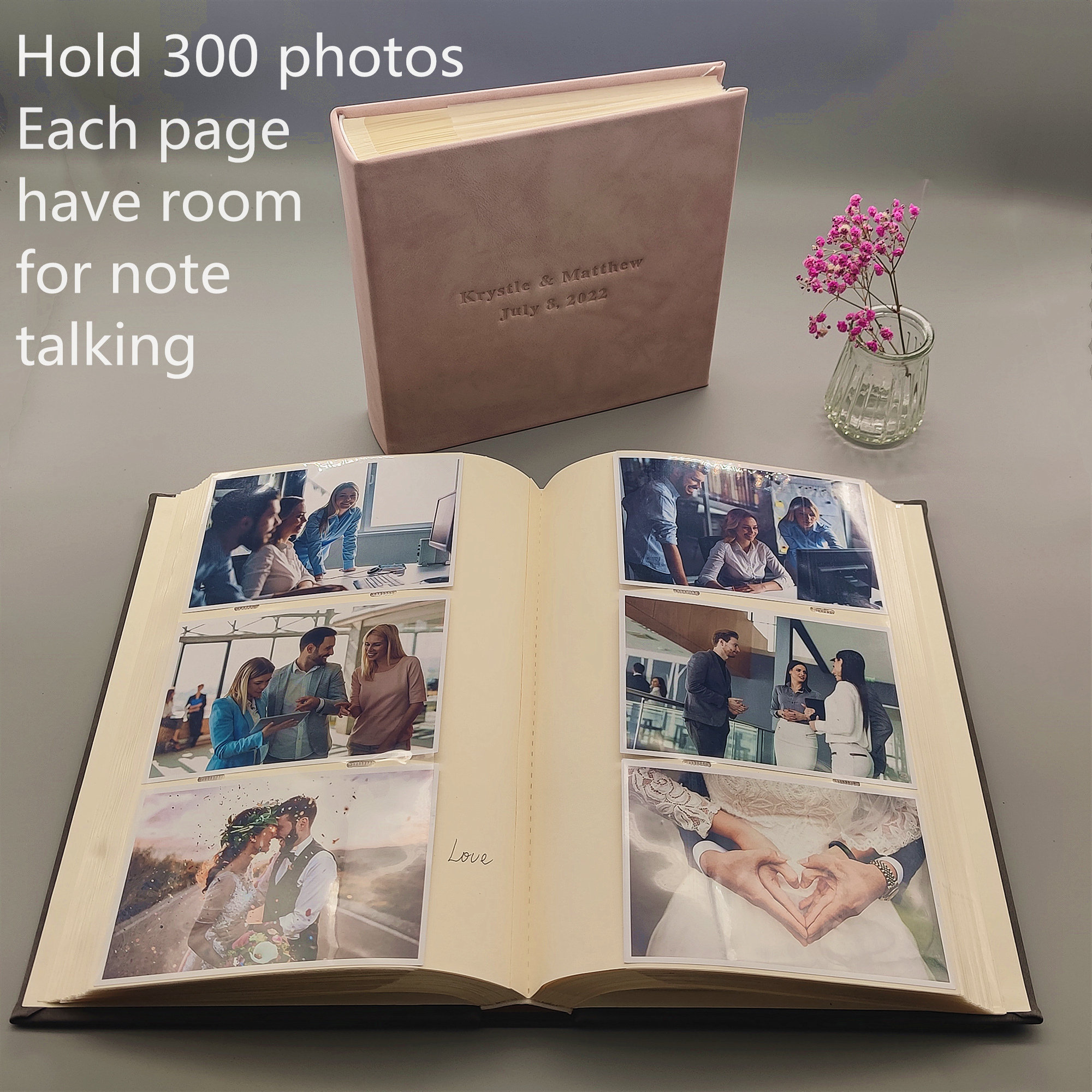 Large Photo Album, Personalized Photo Album, Album for 4 X 6 Photos 