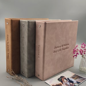 Personalized Wedding Album, Ring Binder Photo Album, Slip in Album for ...