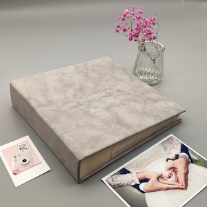 Personalized Family Photo Album, Custom Album with Sleeves, Slip in Album for 100 200 300 4x6 photos, Handmade Leather Album as Gift