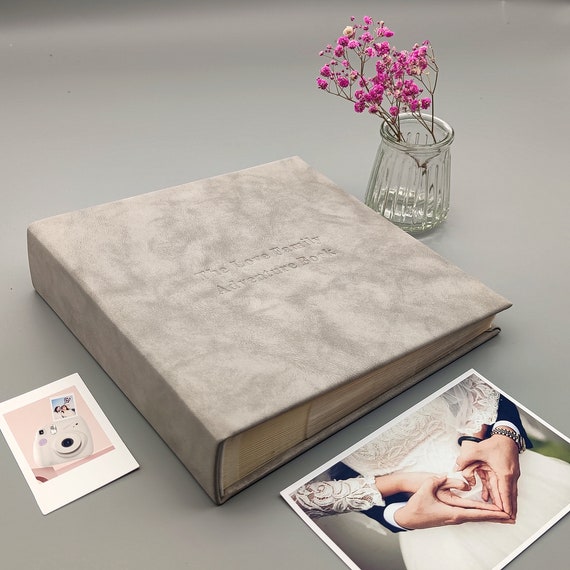 Personalized Photo Album With Sleeves, Custom Leather Album for
