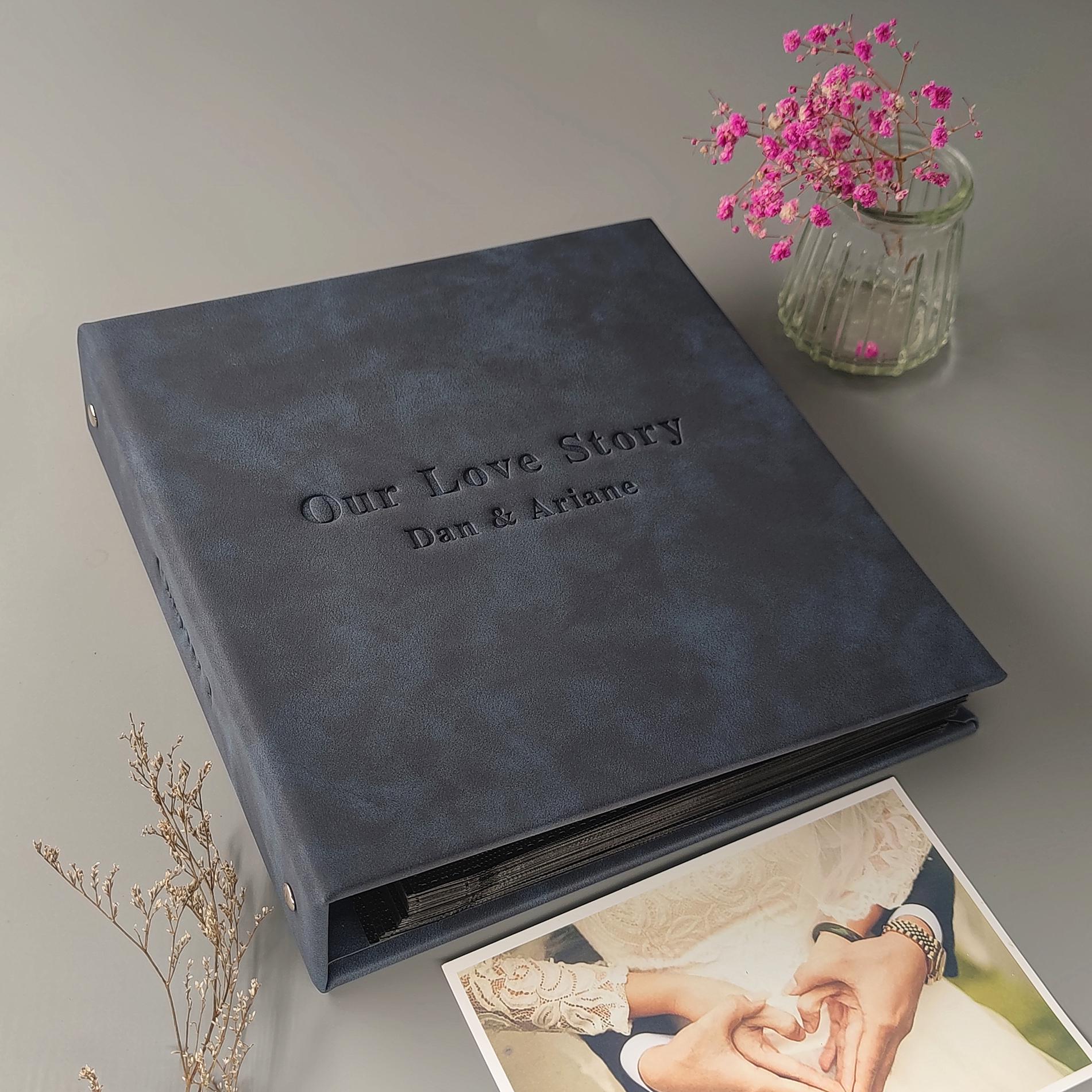 Personalized Photo Album, Ring binder Slip in Album, Our Love Story Photo Book, Anniversary Gift for him and her, Boyfriend Gift