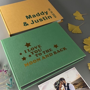 Baby Memory Book & Baby Photo Album with Baby Name, Personalized Baby Shower Gift for New Mom, Baby Milestone Scrapbook for Expecting Mom