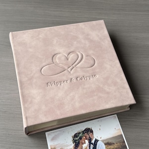 Personalized Photo Album with Pockets, Slip in Album for 100/200/300 Photos, Wedding Photo Book, Custom anniversary gifts, For 4x6/5x7 Photo