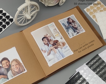 Album Di Ritagli Fai Da Te In Pelle PU Fatto A Mano - Libro Dei Ricordi Per Matrimonio, 30 Pagine, 20,5x27,5 Cm, Con Adesivi Angolari (motivo Alce) - 4