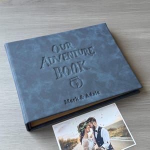 Our Adventure Book Scrapbook Album, Travel Photo Book and Wedding Photo Album, Anniversary gift for him and her
