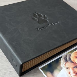 Álbum de fotos personalizado para mascotas, álbum de fotos personalizado para perros y gatos, diario de fotos estilo álbum de recortes para recuerdos de mascotas.