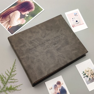 Wedding Guest Book Alternative, Personalized PU Leather Wedding Photo Album for Instax Mini Wide Square and all Other Instant Photos