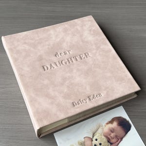 Personalized Baby Photo Album, Custom Baby Girl and Boy Gift for New Parent, Childhood Memory Book from Birth to 18 Years, Baby Keepsake