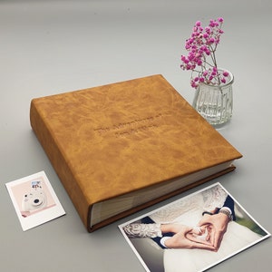 Personalized Photo Album for 100, 200 or 300 4x6 Photos. Album with Sleeves. Slip-in Pocket Photo Album for 6x4" Photos. Wedding Photo Album