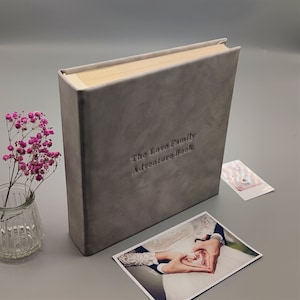 Slip in Photo Album, Personalized PU Leather Album with sleeves, Memory Book, A life time of adventures image 5