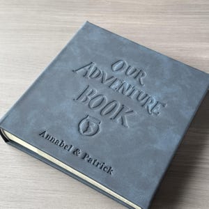 Photo Album, Our Adventure book with Personalized Names, Slip in Album with Sleeves, Wedding Album, Anniversary Gift for him & her