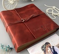Personalized Scrapbook Album, Leather Photo Album with blank page, Engraved Photo Book, Vintage Leather Journal