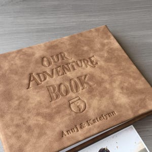 Our Adventure Book Scrapbook Album, Travel Journal and Photo Album, Wedding Photo Guestbook for Couple, Christmas gift for him and her