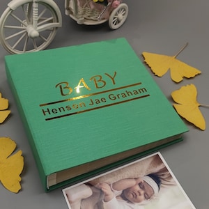 Baby Album. Personalized Photo Memory Book. Handmade Photo Album For 100/200/300 4x6 photos
