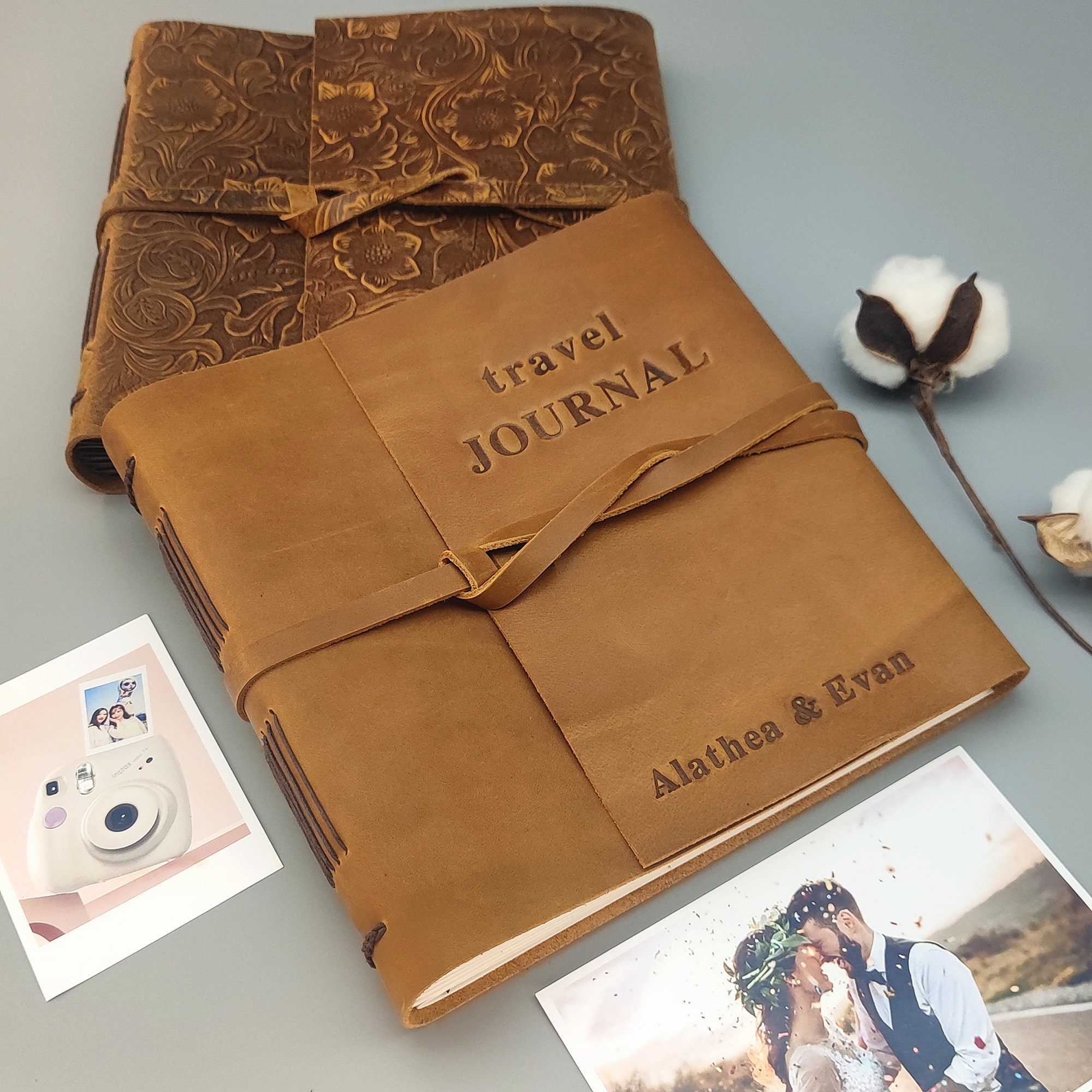 Velvet Personalized Wedding Scrapbook Album, Handmade Scrapbook Album 12x12,  Scrapbooking Album With Photo Window, Travel Scrapbook Album 