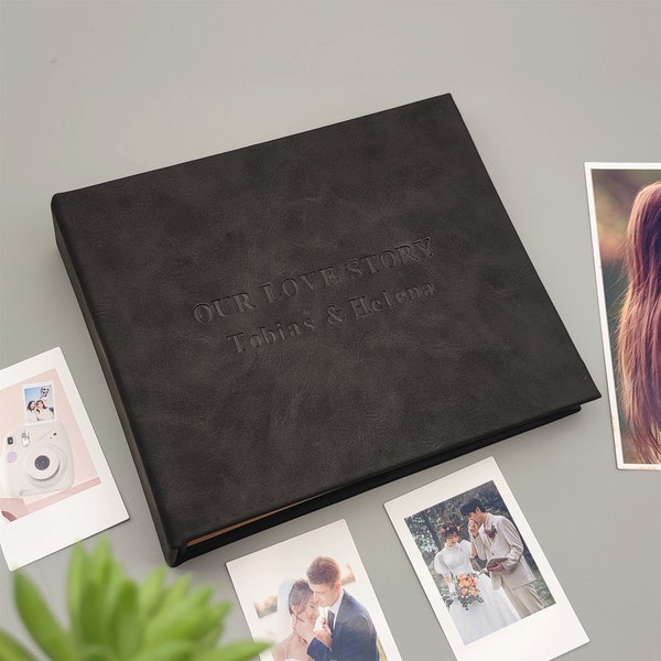 Personalized Scrapbook Album, Custom Wedding Photo Album, Family Album for all Instax Mini Wide Square 4x6 and all Other Instant Photos