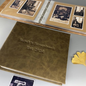 Personalisiertes Gästebuch, Fotoalbum mit transparenten Hüllen, Ringbuch blanko Papier Fotoalbum, Geschenk für Sie und Ihn