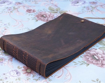 Leather Photo Album, Leather Album, Leather Scrapbook, Wedding Gift, Gifts For The Couple