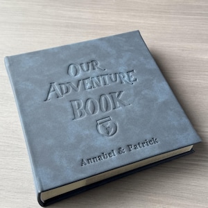 Our Adventure book, Photo Album with Personalized Names and Date, Slip in Album with Sleeves, Wedding Album, Anniversary Gift for him & her