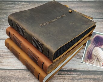 Album Di Ritagli Fai Da Te In Pelle PU Fatto A Mano - Libro Dei Ricordi Per Matrimonio, 30 Pagine, 20,5x27,5 Cm, Con Adesivi Angolari (motivo Alce) - 2