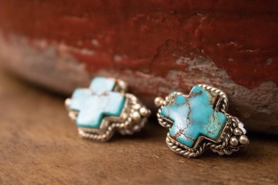Royston turquoise Earrings, Turquoise Earrings, St