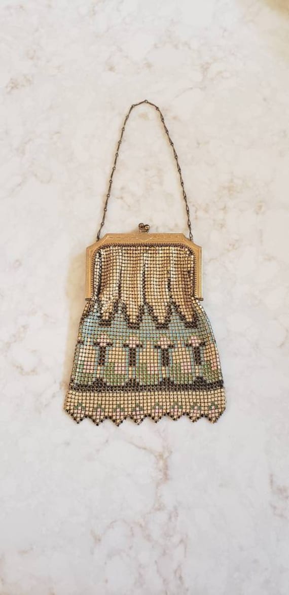 Whiting and Davis 1920s Metal Mesh Purse, 1920's E